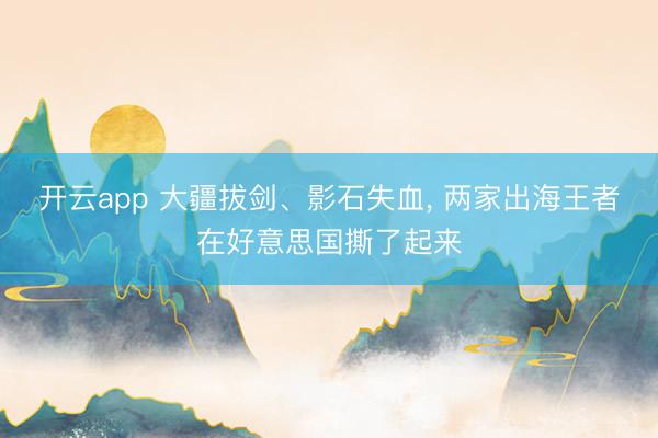 开云app 大疆拔剑、影石失血, 两家出海王者在好意思国撕了起来